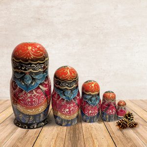 Russian Wooden Matryoshka Saint Petersburg.Nesting Doll 5 pes.