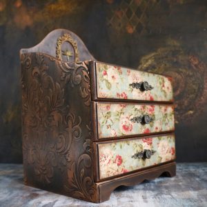 Bronze small dresser Large vintage box Jewelry organizer