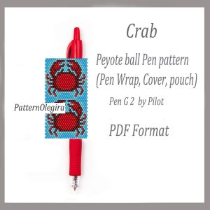 Handmade Marketplace 564 CRAB Pen wraps bead pattern PDF file Crab bead pattern Olegirabeadpatterns