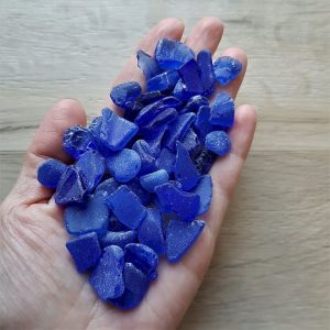 Tiny Cobalt blue sea glass Authentic beach glass