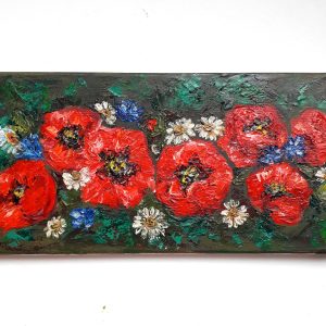 Handmade Marketplace 467 Poppies Painting Floral Original Art