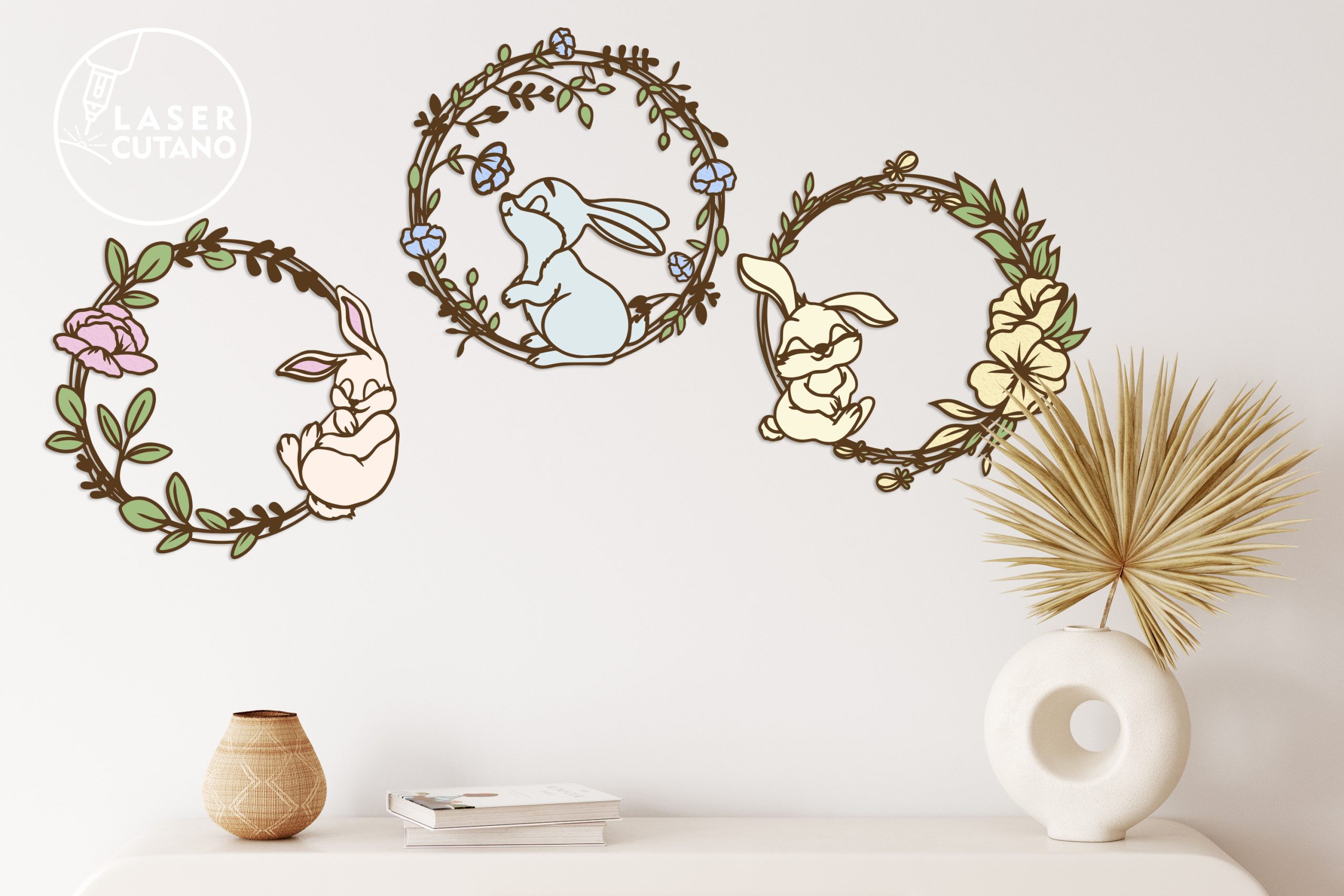 WREATH EASTER Bundle Paper Cut and Laser Cut Template 6 WREATH EASTER Bundle Paper Cut and Laser Cut Template - Image 6