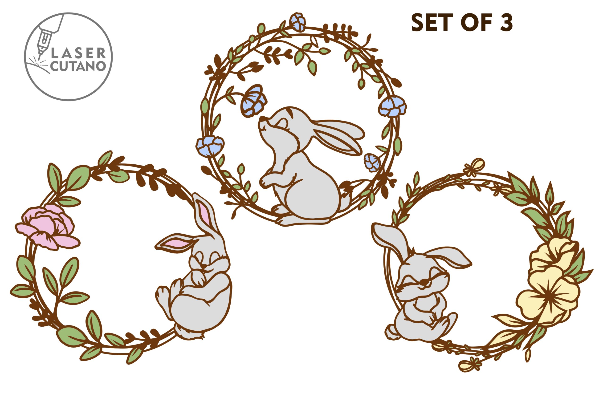 WREATH EASTER Bundle Paper Cut and Laser Cut Template 8 WREATH EASTER Bundle Paper Cut and Laser Cut Template - Image 8
