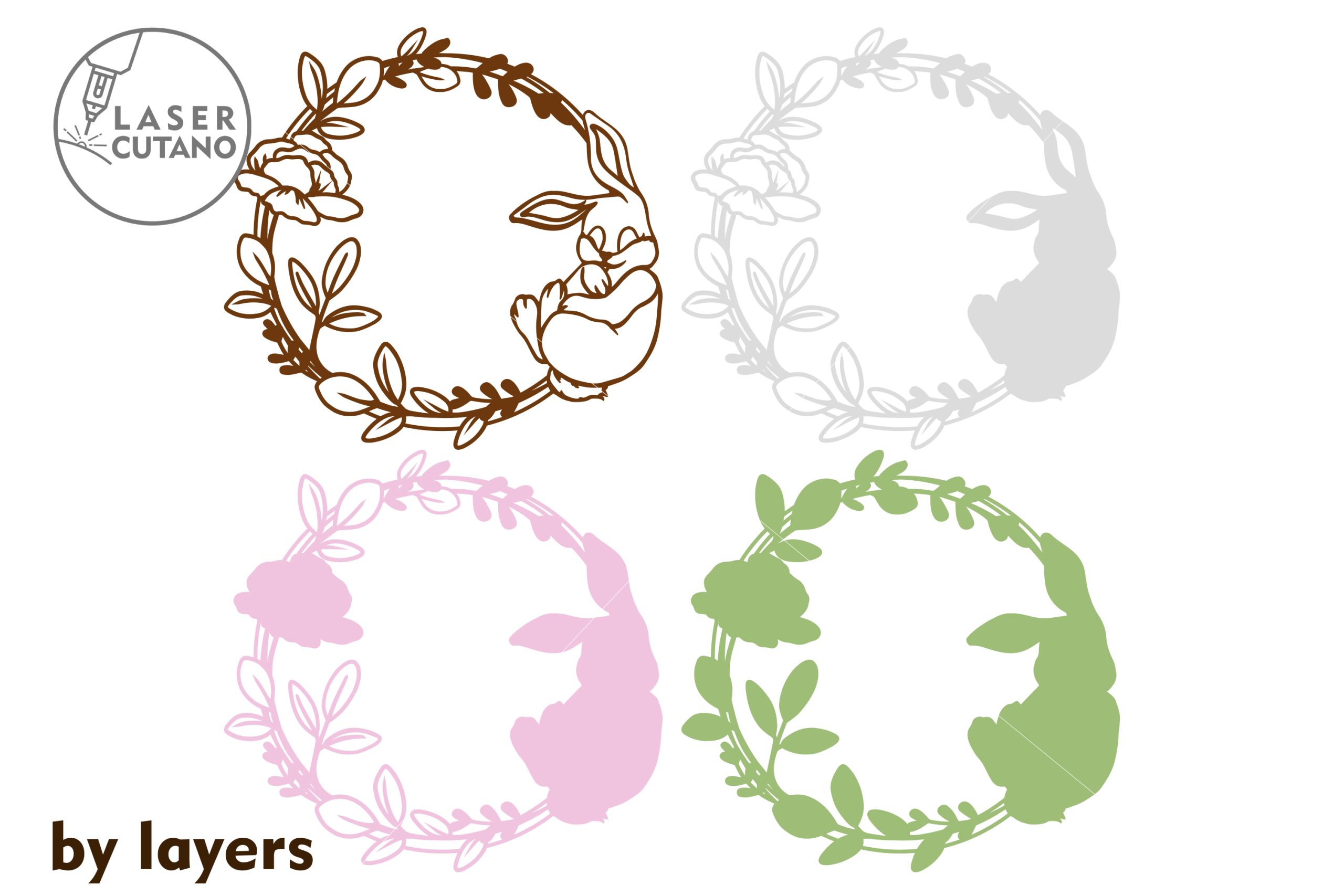 WREATH EASTER Bundle Paper Cut and Laser Cut Template 10 WREATH EASTER Bundle Paper Cut and Laser Cut Template - Image 10