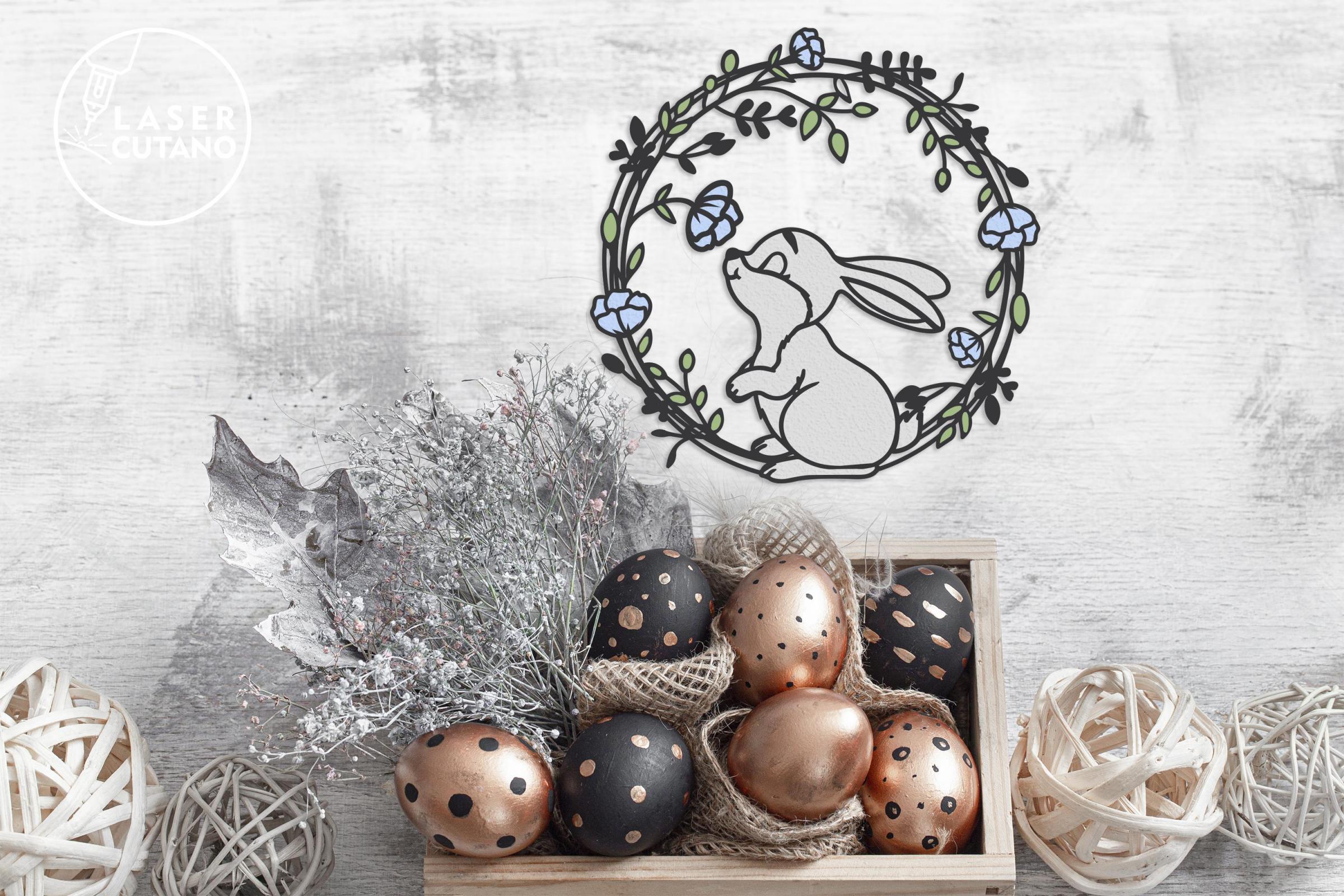 WREATH EASTER Bundle Paper Cut and Laser Cut Template 3 WREATH EASTER Bundle Paper Cut and Laser Cut Template - Image 3