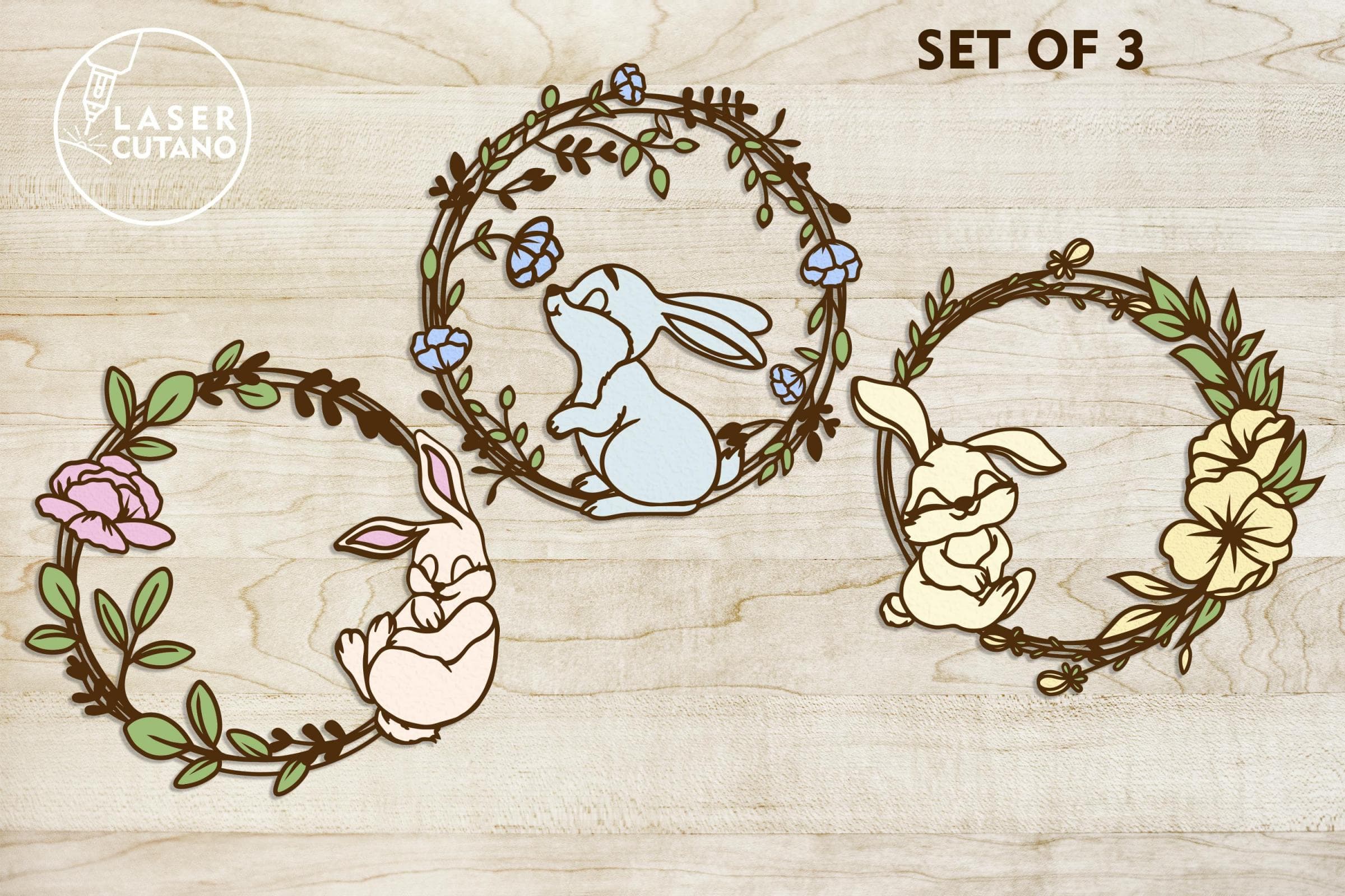 WREATH EASTER Bundle Paper Cut and Laser Cut Template 5 WREATH EASTER Bundle Paper Cut and Laser Cut Template - Image 5