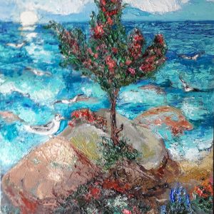Handmade Marketplace 461 California Painting Original Art Impasto Oil 24 by 20
