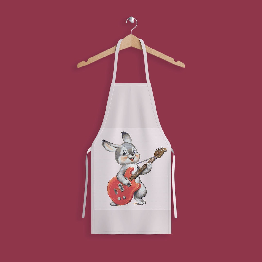 Funny Bunny with guitar cross stitch pattern 8 Funny Bunny with guitar cross stitch pattern