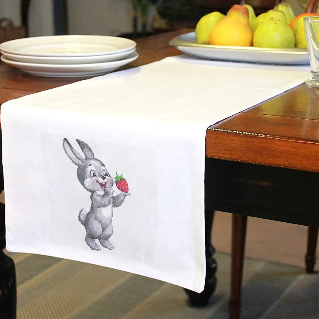 Funny Bunny with strawberry cross stitch pattern 9 Funny Bunny with strawberry cross stitch pattern