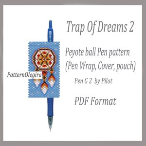 TRAP OF DREAMS 2 Pen wraps bead pattern PDF file Bead love pattern Trap of Dreams bead pattern Olegirabeadpatterns