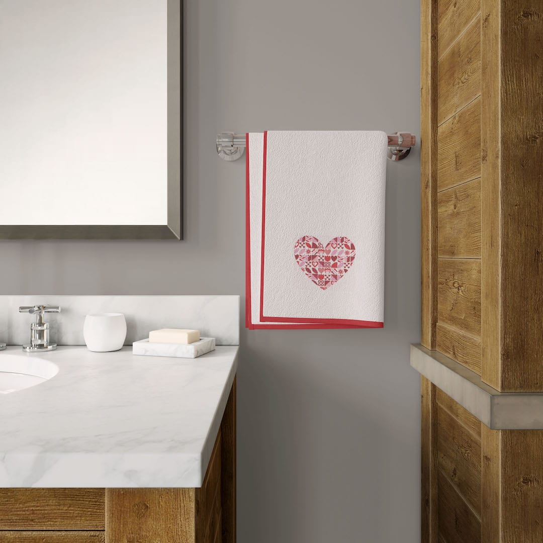 Boho modern style Saint Valentine Heart cross stitch digital printable pattern for home decor and gift