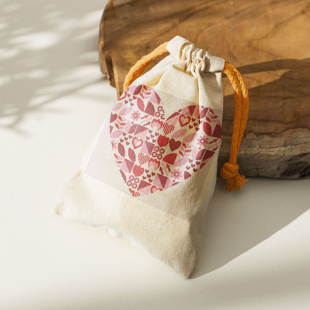 Boho modern style Saint Valentine Heart cross stitch digital printable pattern for home decor and gift
