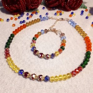 Handmade Marketplace 662 Costume jewelry set – necklace and bracelet