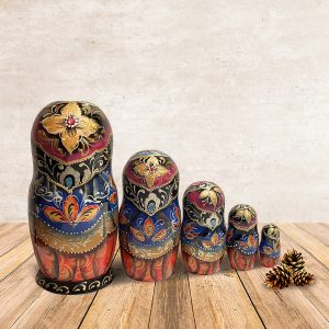 Russian Wooden Matryoshka Tales Pushkin’s.Nesting Doll 5 pes.