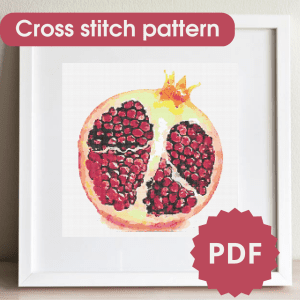 Handmade Marketplace 463 Pomegranate, cross stitch pattern