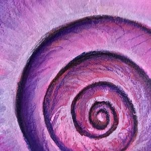 Hippie painting 12*16″ snail positive vibe acrylic art