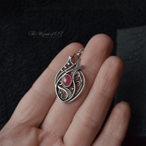 Real Heart necklace silver with pink sapphire Perfect love gift