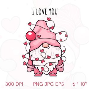 Handmade Marketplace 518 Valentine gnomes PNG, Valentine gnomes clip art, Valentine gnomes Sublimation, Instant Download, Digital Download