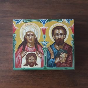 Handmade Marketplace 479 Icon St. Veronica and St. Luke Hand Painted