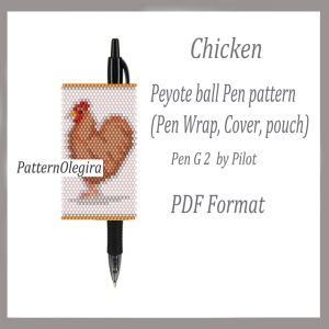 CHICKEN Pen wraps bead pattern PDF file Chicken bead pattern Olegirabeadpatterns