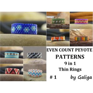 Handmade Marketplace 564 Even peyote rings patterns