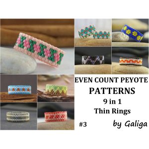 Handmade Marketplace 564 Even peyote rings patterns