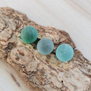 Genuine sea glass marbles 3 pcs. A123