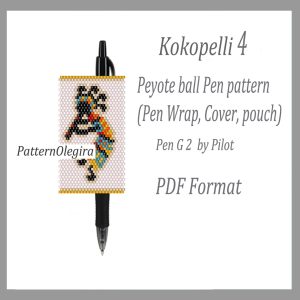 KOKOPELLI 4 Pen wraps bead pattern PDF file Kokopelli bead pattern Olegirabeadpatterns