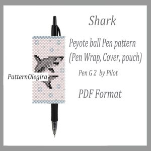 Handmade Marketplace 558 Shark Pen wraps bead pattern PDF file Shark bead pattern Olegirabeadpatterns