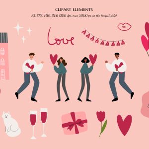 Mercado artesanal 647 Free Valentines day illustration clipart