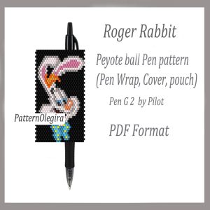 Roger Rabbit Pen wraps bead pattern PDF file Roger Rabbit bead pattern Olegirabeadpatterns