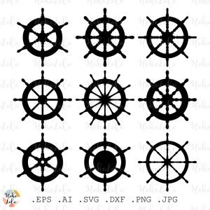 Ship Steering Wheel Svg