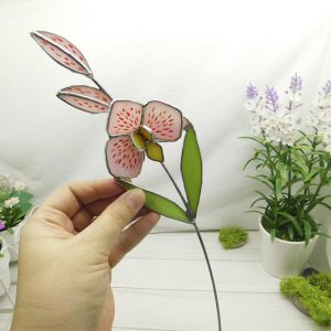 Handmade Marketplace 484 Stained glass orchid