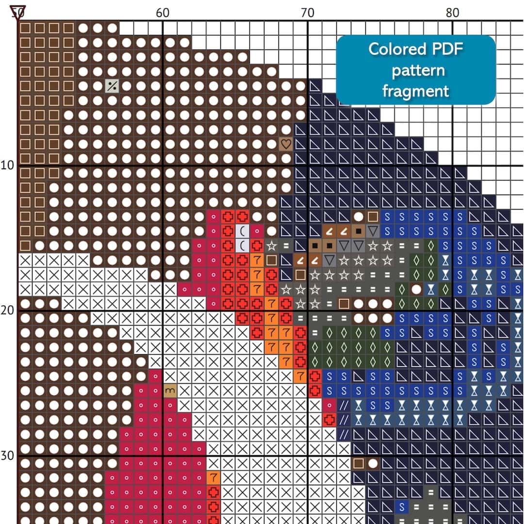 Galaxy Monogram letter Q cross stitch digital pattern created for Creative cross stitch shop