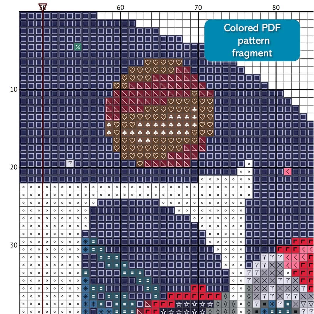 Galaxy Monogram letter T cross stitch digital pattern created for Creative cross stitch shop
