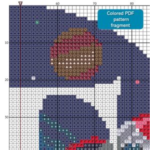 Handmade Marketplace 501 Galaxy Monogram letter T cross stitch digital pattern created for Creative cross stitch shop