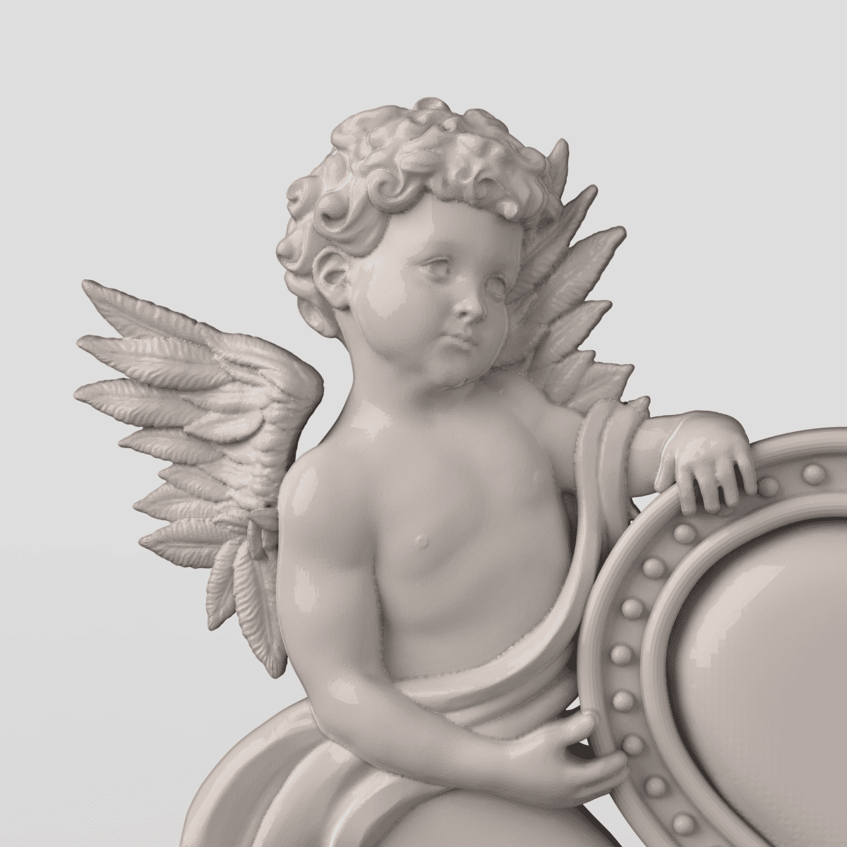 3D Model STL CNC Router file 3dprintable Cherubs & Heart 5 3D Model STL CNC Router file 3dprintable Cherubs & Heart - Image 5