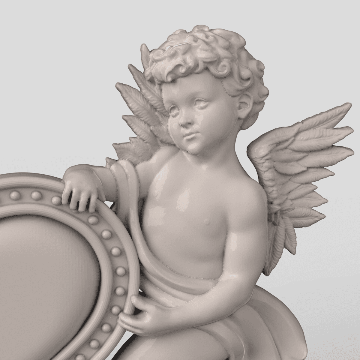 3D Model STL CNC Router file 3dprintable Cherubs & Heart 2 3D Model STL CNC Router file 3dprintable Cherubs & Heart - Image 2