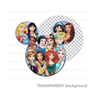 Cartoon princesses Png illustration Art Print