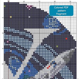Handmade Marketplace 484 Galaxy Monogram letter Y cross stitch digital pattern created for Creative cross stitch shop instant download PDF