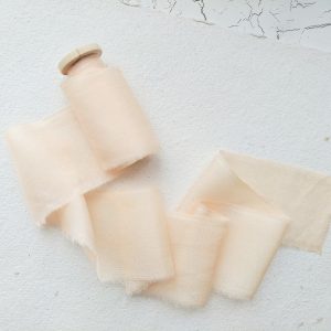 Pale Gold Silk Ribbon - KrasnovaSilk