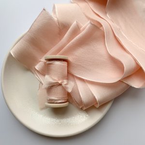 Light Orange Silk Ribbon - KrasnovaSilk