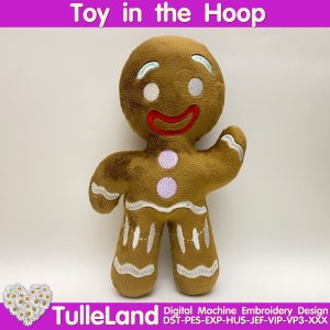 Gingerbread Toy In The Hoop design for Machine Embroidery