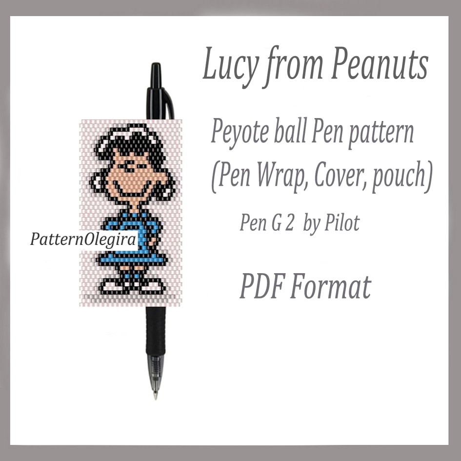 LUCY FROM PEANUTS bead pattern PDF file Bead pen wraps pilot G2