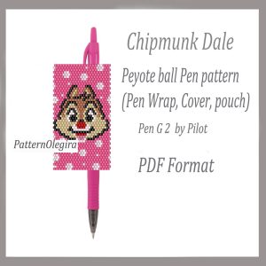 Handmade Marketplace 573 CHIPMUNK DALE Pen wraps bead pattern PDF file Chipmunk Dale bead pattern Olegirabeadpatterns