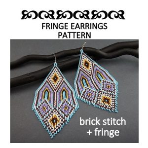 Handmade Marketplace 569 beaded earrings pattern fringe