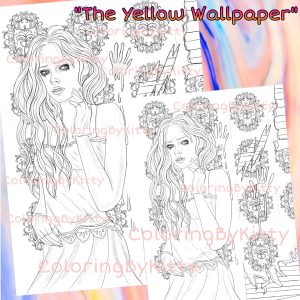 Single coloring page "The Yellow Wallpaper"