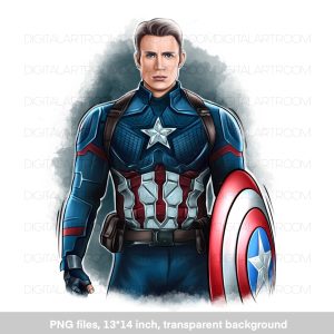 Superhero Superman Captain America png illustration Art Print