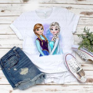 Cartoon princesses illustration Art print Sublimation