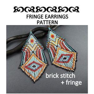 Oversized XL beaded earrings pattern